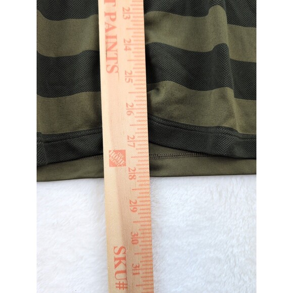 Nike Golf DRI-FIT Lightweight Stretch Polo Shirt Mens Medium Green Black Stripes - Picture 5 of 9